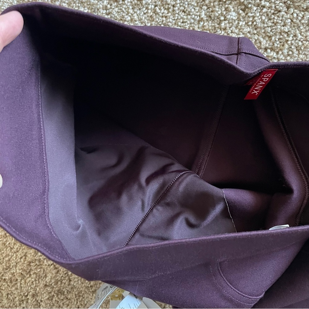 NWOT SPANX The Perfect Pants Women’s M Purple Classic Pull on Trousers 20202R - Picture 8 of 12